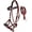 Mahogany/Beaded, variant on Horse Western Leather Beaded Bitless Sidepull Bridle Reins 77RS18MG-F
