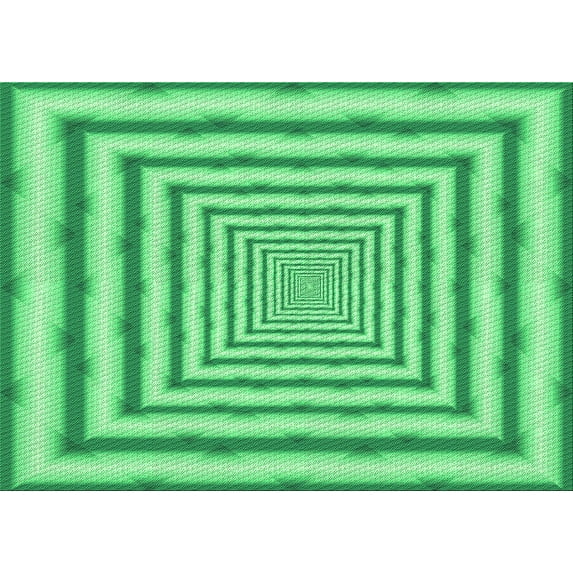 Ahgly Company Indoor Rectangle Patterned Lime Mint Green Area Rugs, 2' x 5'