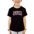 thumbnail image 4 of America Sunflower Shirt for Women, Youth and Toddler Girls Red & Blue Patriotc Tee Black Shirt 18 Months, 4 of 5