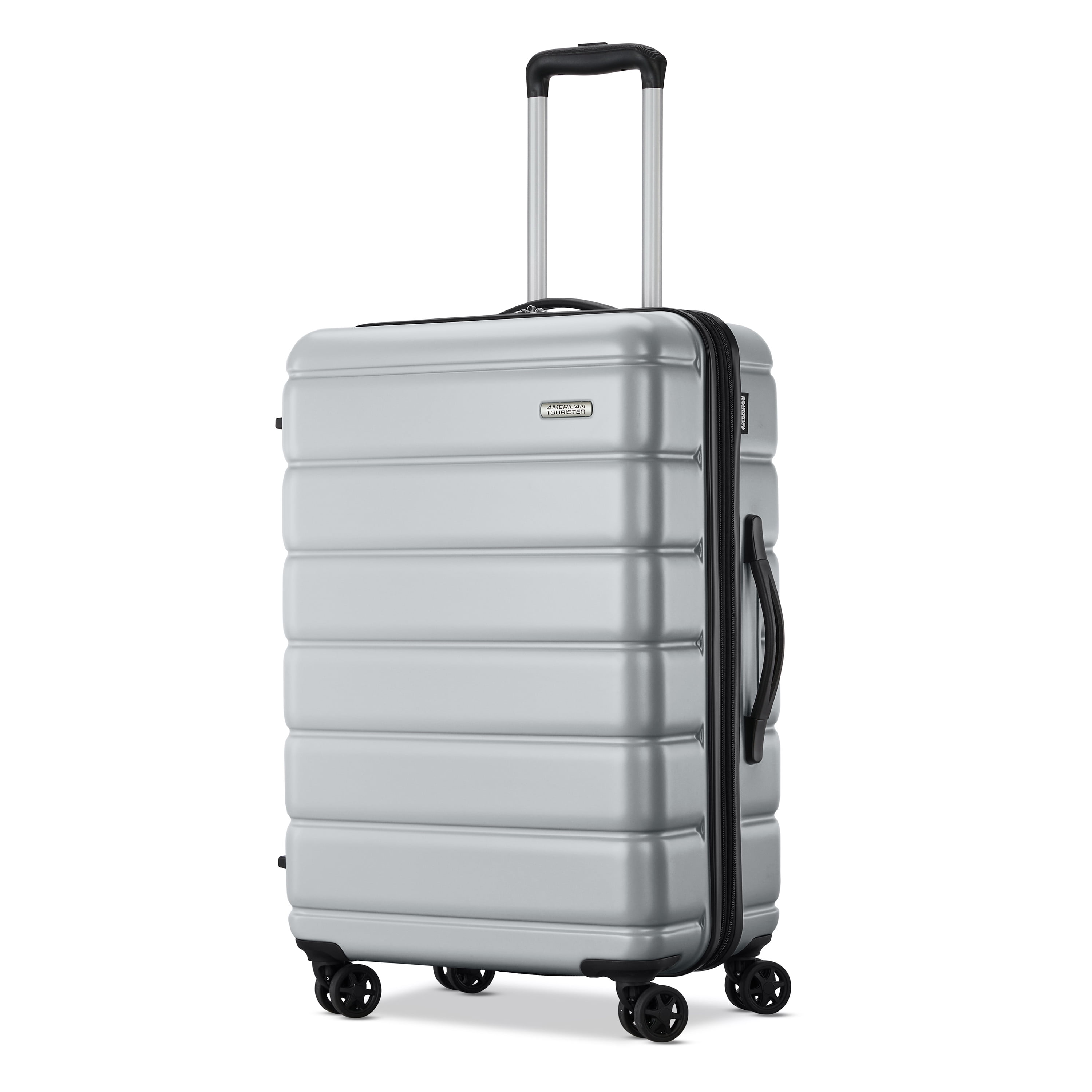 American Tourister Roll Out 2-Piece Luggage Set with Spinner Wheels (Carry on/Medium Checked) - Silver