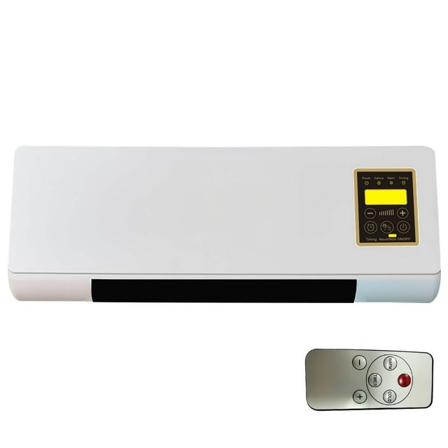 Chauffage Mural avec Double Usage Froid et Chaud, Fonction Air Froid et Air Chaud, Télécommande Anglaise pour Usage Intérieur, Dimensions 21.65 X 7.87 X 4.72 Pouces, Poids Net 5.07 Livres, 1 Pce