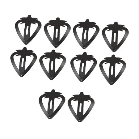 Unique Bargains 10 x Strawberry Shaped Black Metal DIY