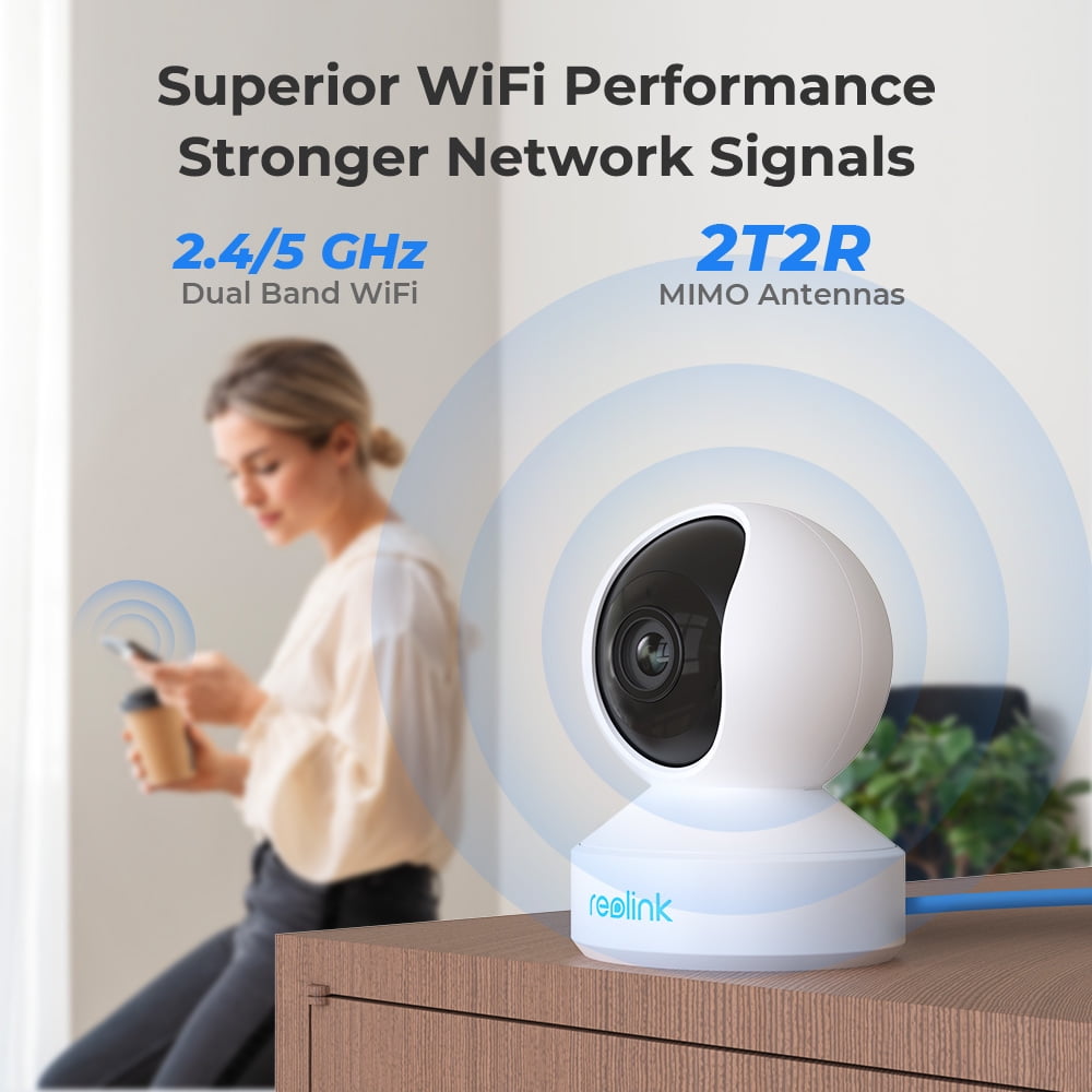 Reolink E1 Zoom 4K Wi-Fi 8MP Indoor PTZ Camera, 3X Optical Zoom, Auto Tracking, Night Vision, Crying/Pet Detection, 2-Way Audio