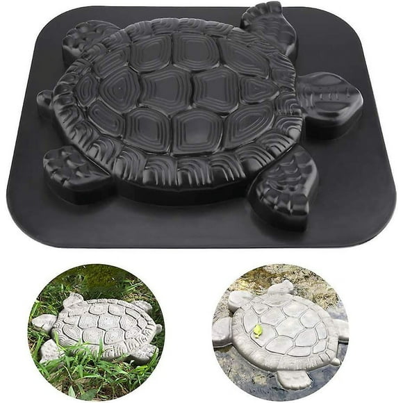 Turtle Paving Moldplastic Medium Concrete Molds Stepping Stone Garden Driveway Mold 15.74 X 13.39 X 1.50 Inch