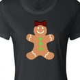 thumbnail image 4 of Inktastic Cute Gingerbread Girl with Red Plaid Bow Women's T-Shirt, 4 of 5