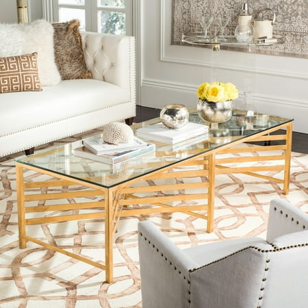 Safavieh Couture Lina Gold Finish Coffee Table Safavieh Couture Lina Gold Finish Coffee Table