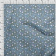 thumbnail image 3 of oneOone Cotton Poplin Twill Grayish Blue Fabric Flower & Leaves Watercolor Sewing Craft Projects Fabric Prints By Yard 56 Inch Wide, 3 of 4