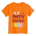 thumbnail image 4 of MIASHUI T-Shirt Graphique de Pâques à Manches Courtes pour Garçons, Confortable et Décontracté, Imprimé pour Filles, Orange, 4-5 Ans, 4 of 4