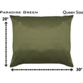 thumbnail image 2 of Pillow Case – Luxury Soft  Silk Smooth – Envelope Closure Pillowcase – Queen Size 30” x 20” (Pack of 4, Paradise Green), 2 of 7