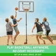 thumbnail image 2 of GoSports Post Up Portable Beach Basketball Hoop for Kids and Adults - Play on Grass or Sand - Includes 2 Basketballs, Pump and Accessories Tote, 2 of 5