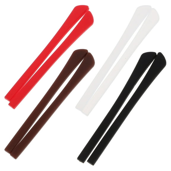 OUNONA Silicone Glasses Arm Covers Anti-Slip Grip for Most Eyewear Assorted Color 8Pairs