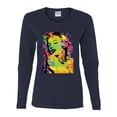 thumbnail image 2 of Colorful Woman Marilyn Monroe Pop Culture Womens Graphic Long Sleeve T-Shirt, Navy, 2XL, 2 of 3