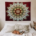 thumbnail image 5 of Printed Mandala Lotus Tapestry Wall Hanging – Boho Wall Art Decor for Bedroom, Living Room, and Apartment, 5 of 7