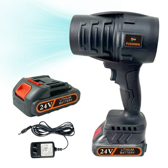 Handheld Mini Cordless Leaf Blower, 24V Battery Leaf Blowers for Lawn Care, Patio, Car Dryer, Blowing Leaves and Dust,Battery Powered 500 CFM 200 MPH,Black