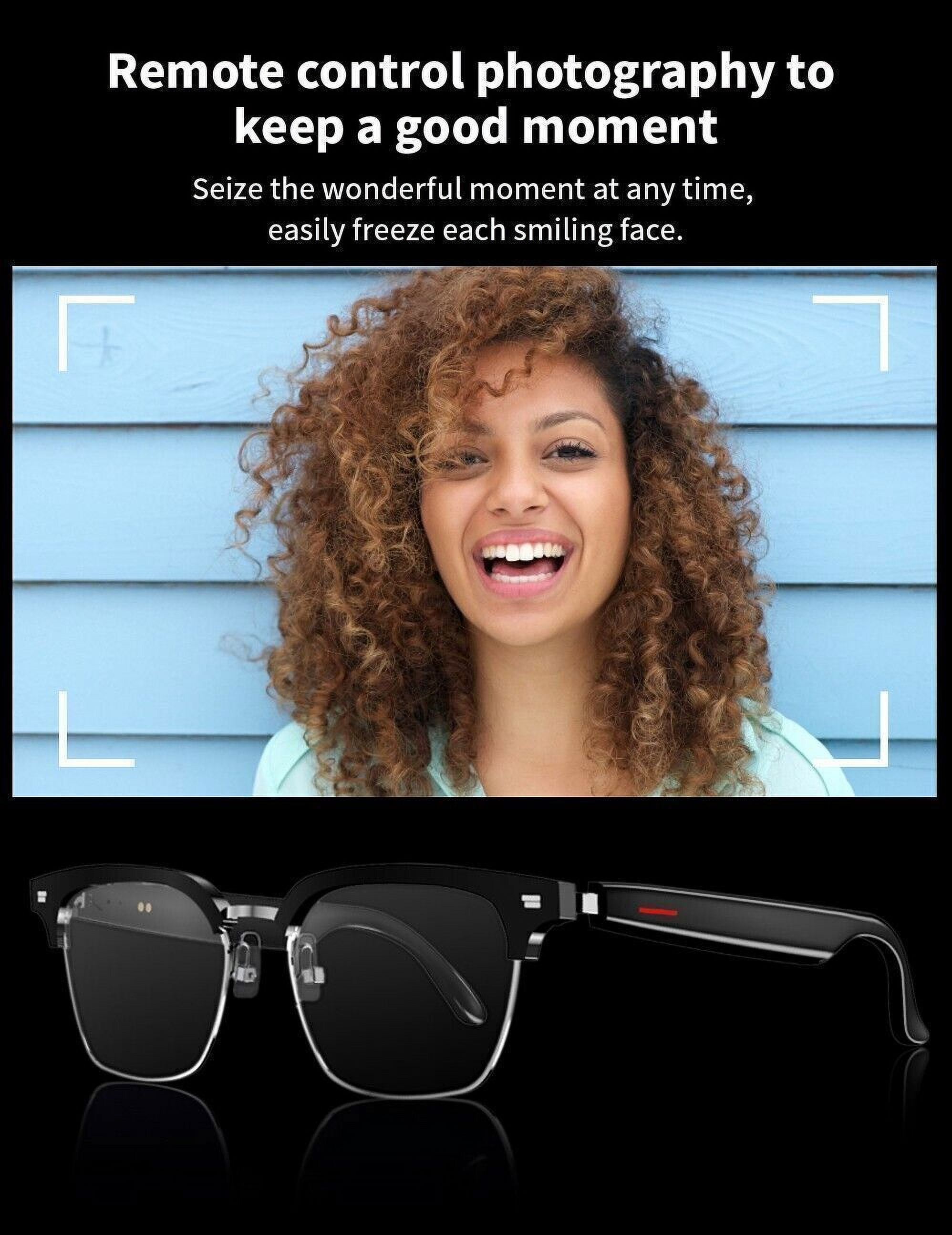 Smart Glasses,Remote Camera &Bluetooth Call & Music Sunglasses Headset Headphone