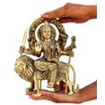 thumbnail image 4 of Original Brass Maa Durga Idol, Mata Rani Idol, Home Mandir, Home Décor Murti - 11.5 Inches, Religious, Traditional Style, Easy Maintenance, Goddess Durga Mata On A Lion, Sherawali Mata Idol, 4 of 5