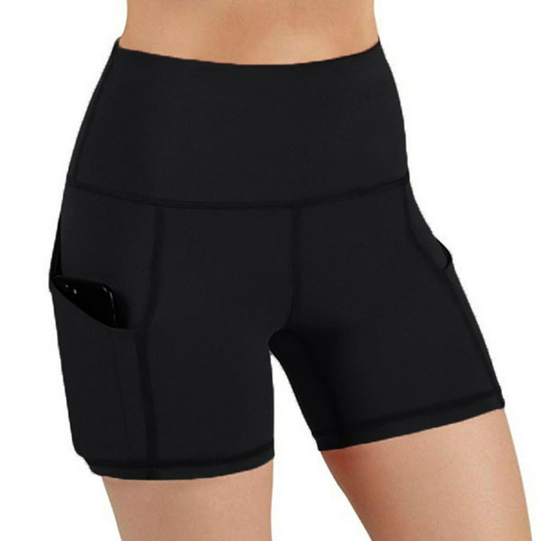 Awdenio Yoga Shorts for Lady pocket High-waist Hip Stretch