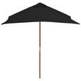 thumbnail image 2 of vidaXL Outdoor Parasol with Wooden Pole 59.1"x78.7" Terracotta, 2 of 24