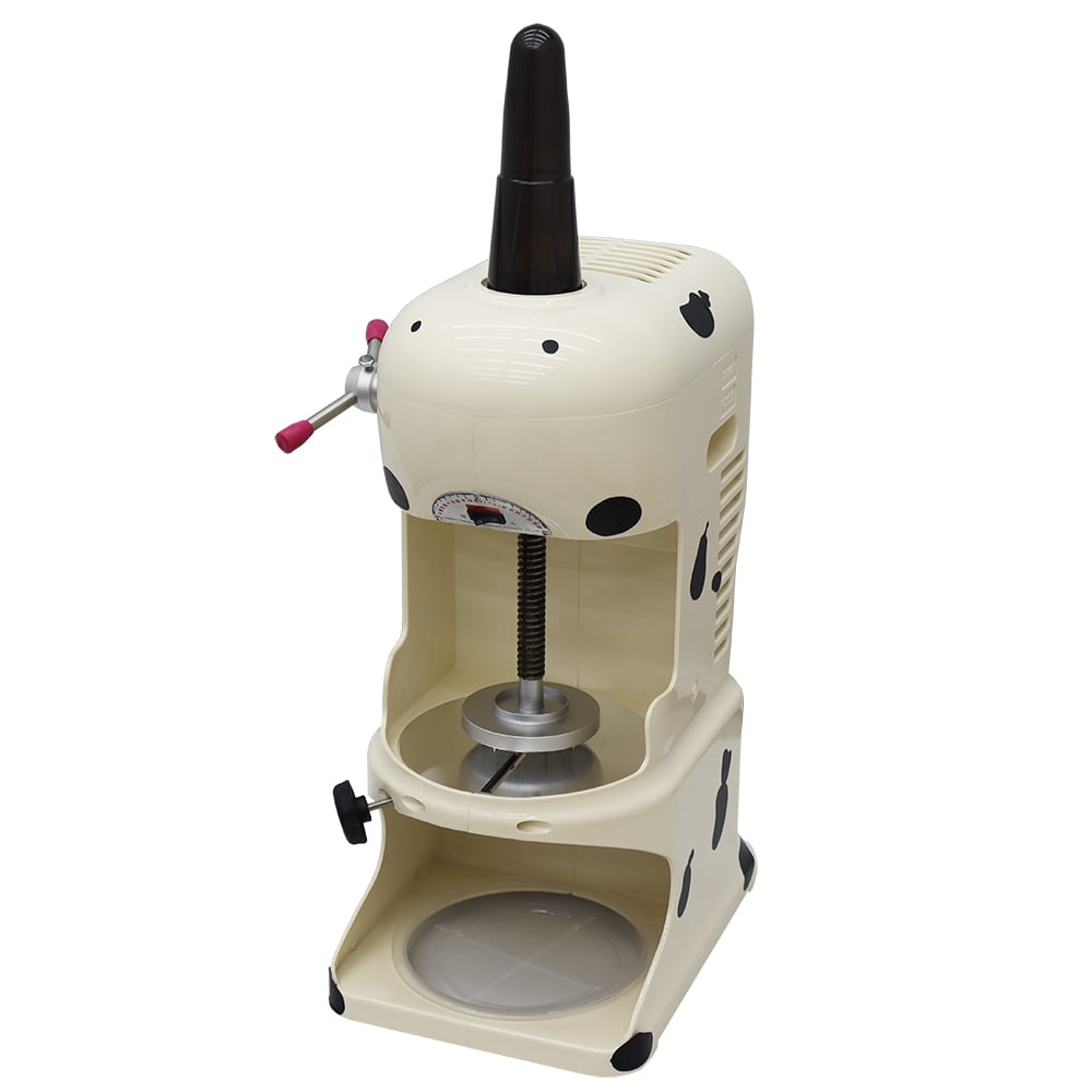 Commercial Snowflake Smoothie Machine Shaved Ice Machine Snow Cone Maker Manual Adjustable Ice Thickness 110V