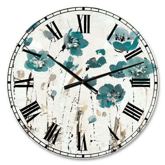 Designart Oversized White Analog Round Modern Traditional Wall Clocks, CLM30800-C23