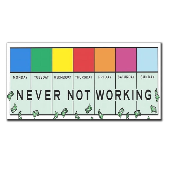 Alec-Monopolys NEVER NOT WORKING Canvas Wall Art Prints Poster Gifts Photo Picture Painting Posters Room Decor Home Decorative 24x46inch(60x116cm)