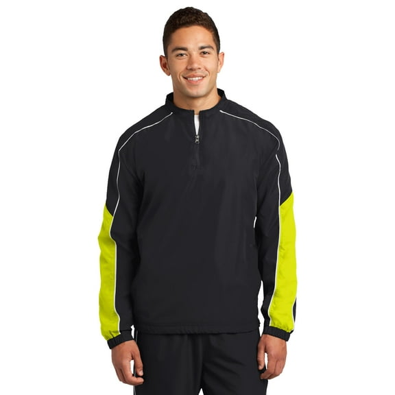 Piped Colorblock 1/4Zip Wind Shirt