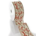 thumbnail image 3 of Ribbon Traditions Winter Berries Natural Wired Ribbon  2 1/2" by 10 Yards, 3 of 3