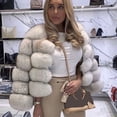 thumbnail image 2 of Rimocy - Abrigo de piel sintética de alta calidad para mujer, chaquetas gruesas y cálidas de invierno 2022, abrigos de piel cortos de manga larga a la moda para mujer, 2 of 6