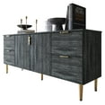 thumbnail image 2 of Castle Place Comtemporary Stylish Space Saving Sideboard Accent Cabinet Wood MDF, Dark Grey, 2 of 6