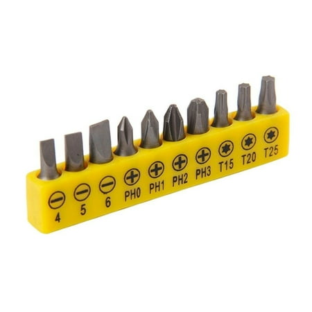 

BAMILL 10Pcs Insert Bit Set Torx Flat Head Cross Electric Screwdriver Screws Head