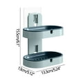 thumbnail image 1 of Pompotops Bathroom Sink Soap Box Creative Punch-free Rack Home Wall-mounted Double-layer Soap Box Clearance, 1 of 3