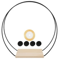 HERFIER 1 Set of Iron Floral Hoop Centerpiece with Base Desktop Iron Floral Hoop DIY Wedding Table Centerpiece 11.24x11.2x5.5in