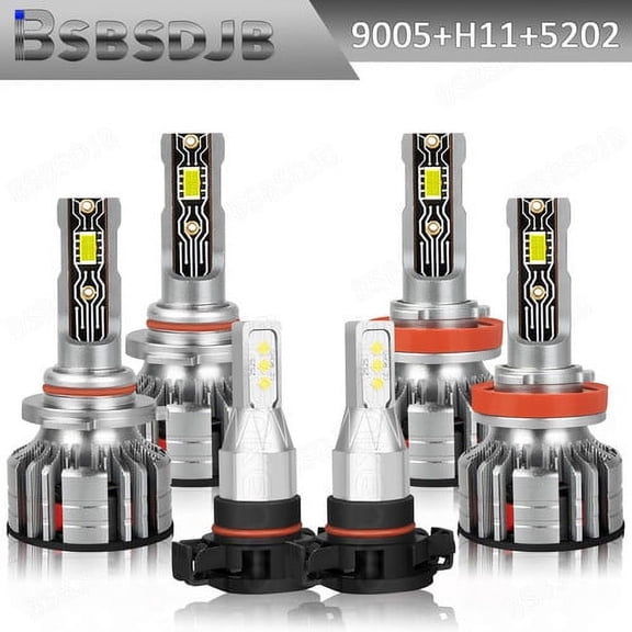 For Dodge Durango 2011 2012 2013 LED Headlight   Fog Light Bulbs 6000K White