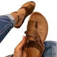 thumbnail image 1 of Women's Orthotics Sandals Correction PVC Fabric Open Toe Slippers Flat Heel Flip Flops Summer Casual Beach, 1 of 6