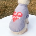 thumbnail image 4 of Cheers.US Dog Shirts Love Mom Dad Print Clothes Doggy Slogan Costume Cute Heart Vest for Small Dogs Puppy T-ShirtPet T-shirt Round, 4 of 7