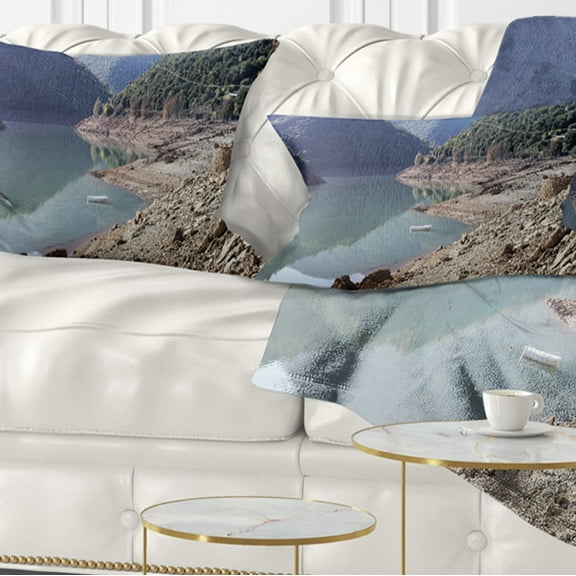 Designart 12" x 20" Multi-color Polyester Throw Pillow
