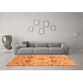 thumbnail image 3 of Ahgly Company Indoor Round Abstract Orange Modern Area Rugs, 8' Round, 3 of 4
