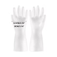 thumbnail image 1 of Guantes de goma reutilizables para lavar platos, para cocina y baño, antideslizantes, largos, con forro flocado, flexibles, resistentes al agua., 1 of 2