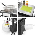 thumbnail image 5 of OuterMust Outdoor Grill Cart with Deep Fryer and Cabinet, Movable Outdoor Fish Fryer with 304 Stainless Steel Top, Propane Burner for Frying Fish, Chicken Wings, French Fries, 5 of 8