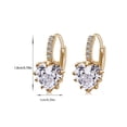 thumbnail image 1 of mmirethe Trendy Hoop Earrings For Women Heart-shaped Rhinestone Accents Easy Matching Rhinestone Earrings style 12 1Set, 1 of 6