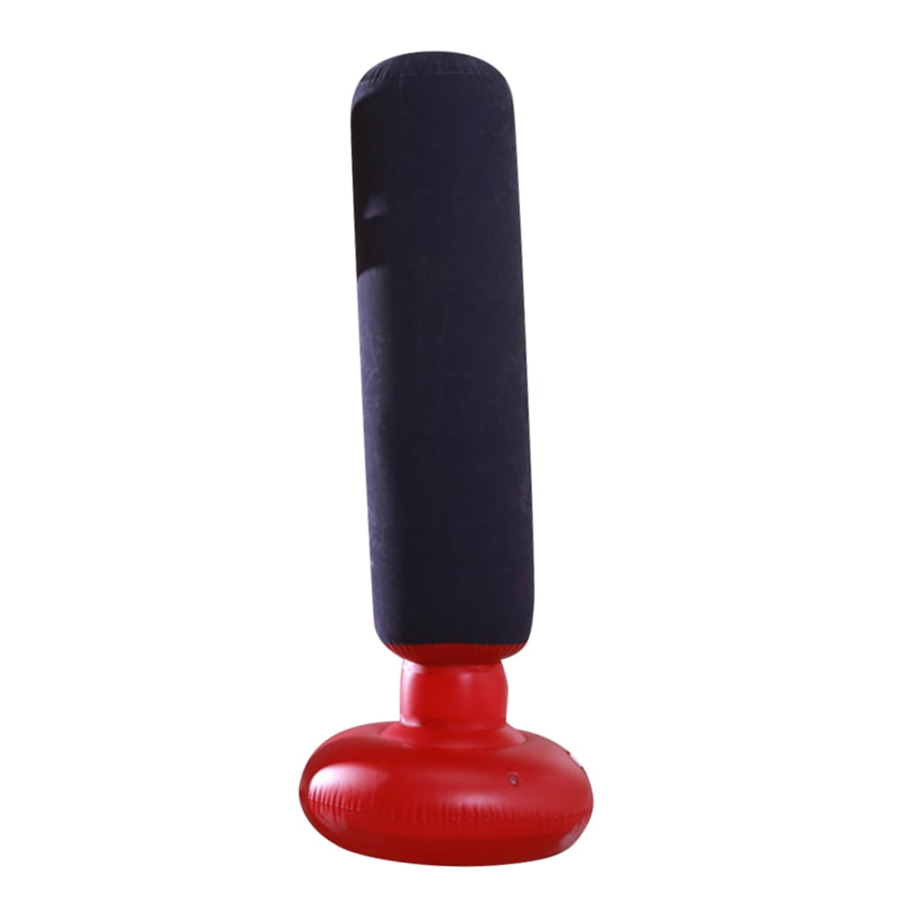 LULULION PVC Punching Bag Inflatable Boxing Post Dark Blue 1Pcs