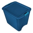 thumbnail image 4 of Sterilite 26 Gal Latching Lid Storage Tote Container w/ Handles, Blue (8 Pack), 4 of 7