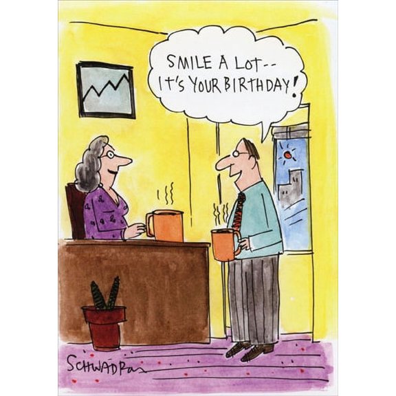 Oatmeal Studios Smile A Lot Funny / Humorous Birthday Card