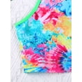 thumbnail image 6 of MSemis Kids Girls Beachwear Sun Protection Rash Guard Shirt Bikini Set Colorful 16, 6 of 7