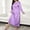 Light Purple, variant on AZZAKVG Plus Size Casual Sleep Dress Women'S Heart Print Long Sleeve Round Neck Medium Stretch Loose Nightdress