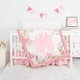 thumbnail image 1 of Juego de ropa de cama para cuna TANOFAR Floral Castle de 4 piezas para bebés y niñas, 1 of 7