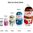 thumbnail image 1 of Muñeco de nieve Nesting Dolls HUOGUO Matryoshka de 5 piezas, 1 of 4