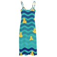 thumbnail image 4 of Ducks Print Design Sleeveless Dress Woman Fashion Long Dresses Women's Summer Suit Dress 2025, 4 of 6