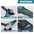 thumbnail image 5 of 125mm Brushless Cordless Electric Angle Grinder Woodworking Polisher For Makita, 5 of 10