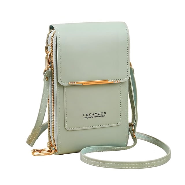 Mini bolso bandolera para mujer Bolsa para teléfono móvil - Color claro Verde claro Como se describe Único